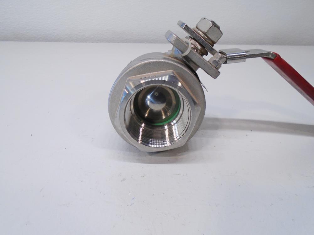 KF Contromatics 1-1/2" NPT CF8M Ball Valve, Type 8000, Model 04 LH M3